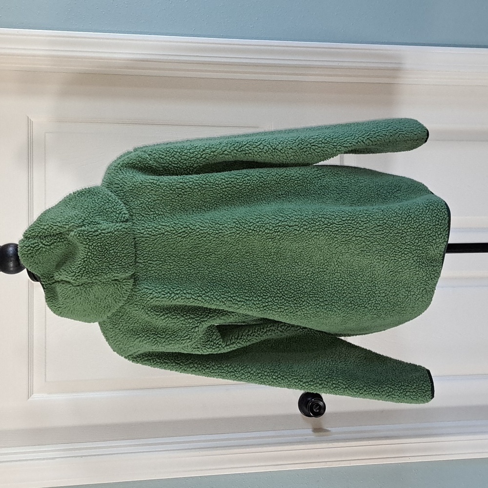 Land's End Fleece Sherpa Oversized Unisex Zipped Chunky Hooded Sweater Jacket - Picture 5 of 9